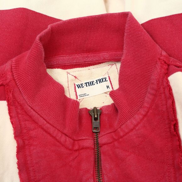 Free People We The Free Seaside Funnel Pullover Top Oversized Striped M 283934 - Picture 9 of 9